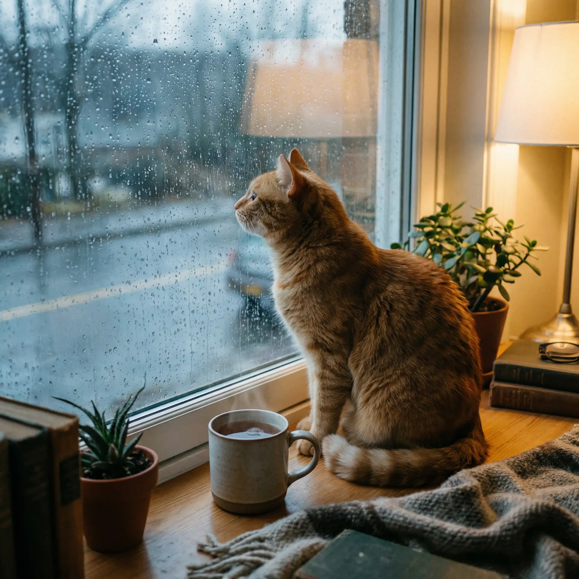 猫咪望着窗外的雨 - 暖暖韩国中文免费观看播放